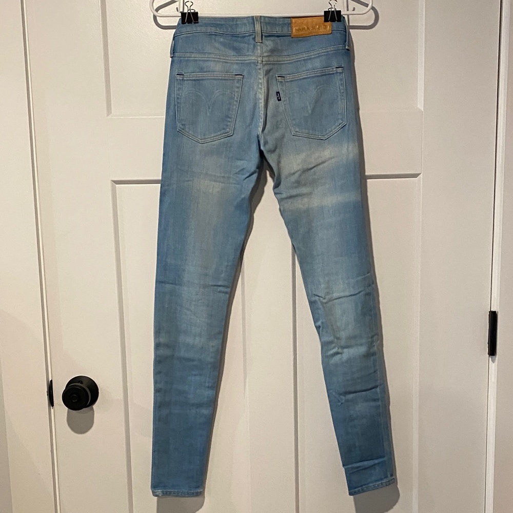 RARE Levi’s Made & Crafted Pins Skinny Light Wash Jeans 24 - Like New - Picture 3 of 8